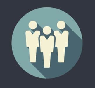 group of professionals reducing turnover icon