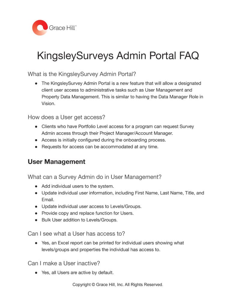 Survey Admin FAQs - Multifamily mockup