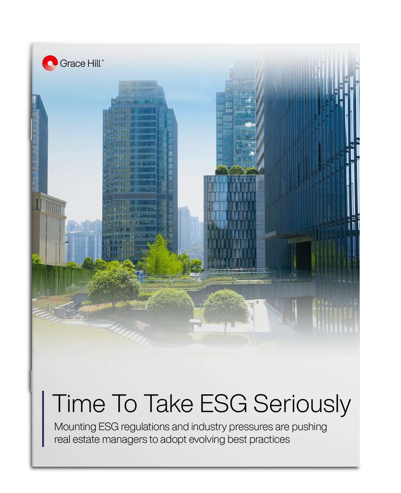 commercial real estate ESG front page city mockup