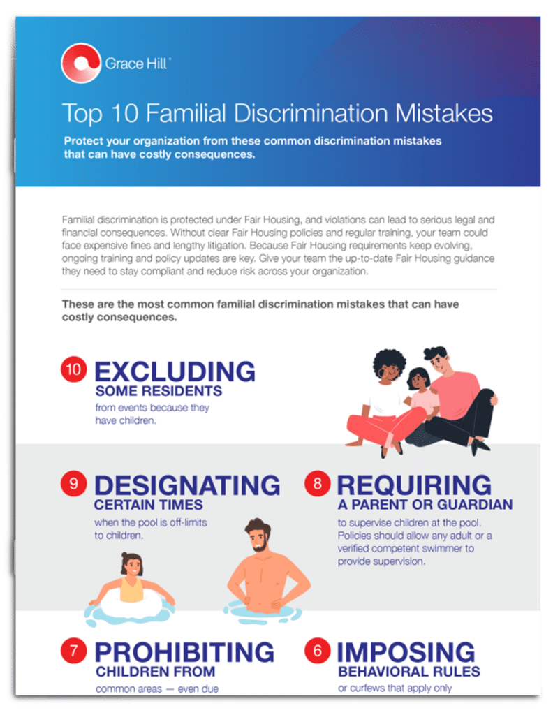 Top 10 Familial Discrimination Mistakes Infographic