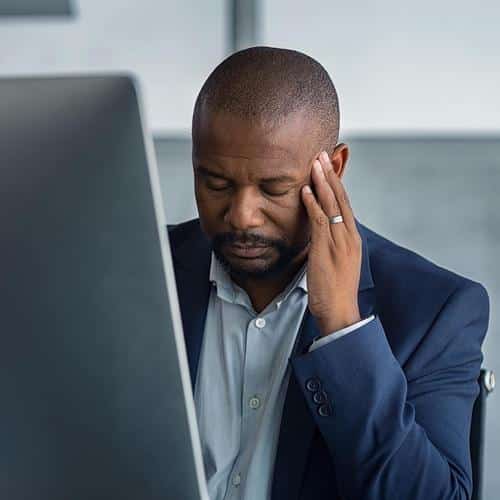 Stressed mature businessman working at office
stress, businessman, frustrated, headache, burn out, thinking, african, work, depression, working, mature, bad, employee, executive, depressed, upset, office, overwork, burnout, professional, corporate, manager, entrepreneur, formal, worried, computer, black, american, sitting, people, unhappy, copy space, failure, investment, finance, head, holding, stressful, sick, problem
Frustrated stressed business man sitting at desk in modern office. Tired mature businessman at workplace holding his head on hands for a terrible headache. African american boss working at computer with burnout syndrome at desk with copy space.