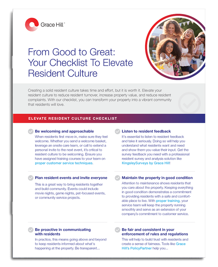 Elevate Resident Culture Checklist