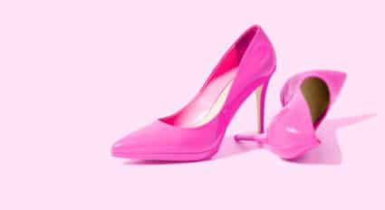 Mastering Your Pink Shoes: Exploring the Power of Emotional Intelligence for Achieving Greater Success and Fulfillment Woman Shoes Banner. High heels closeup. Top view. Women fashion. Ladies accessories. Girly casual formal shoe isolated. pink background. Footwear on floor. Copy space, mockup. flat lay Selective focus