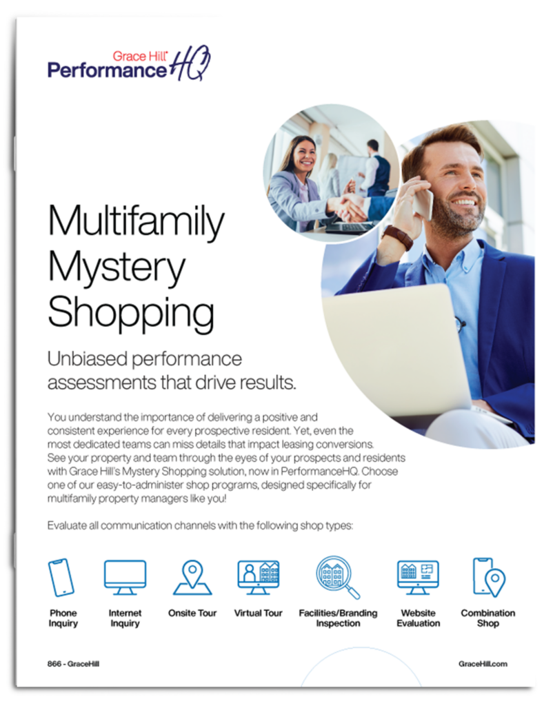 Grace Hill Mystery Shopping in PerformanceHQ brochure