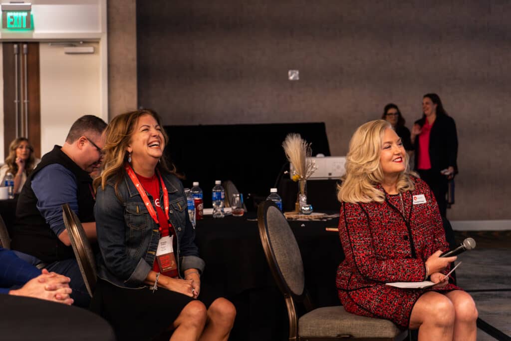 grace hill performance summit featuring kendall pretzer and krisann gaiko laughing
