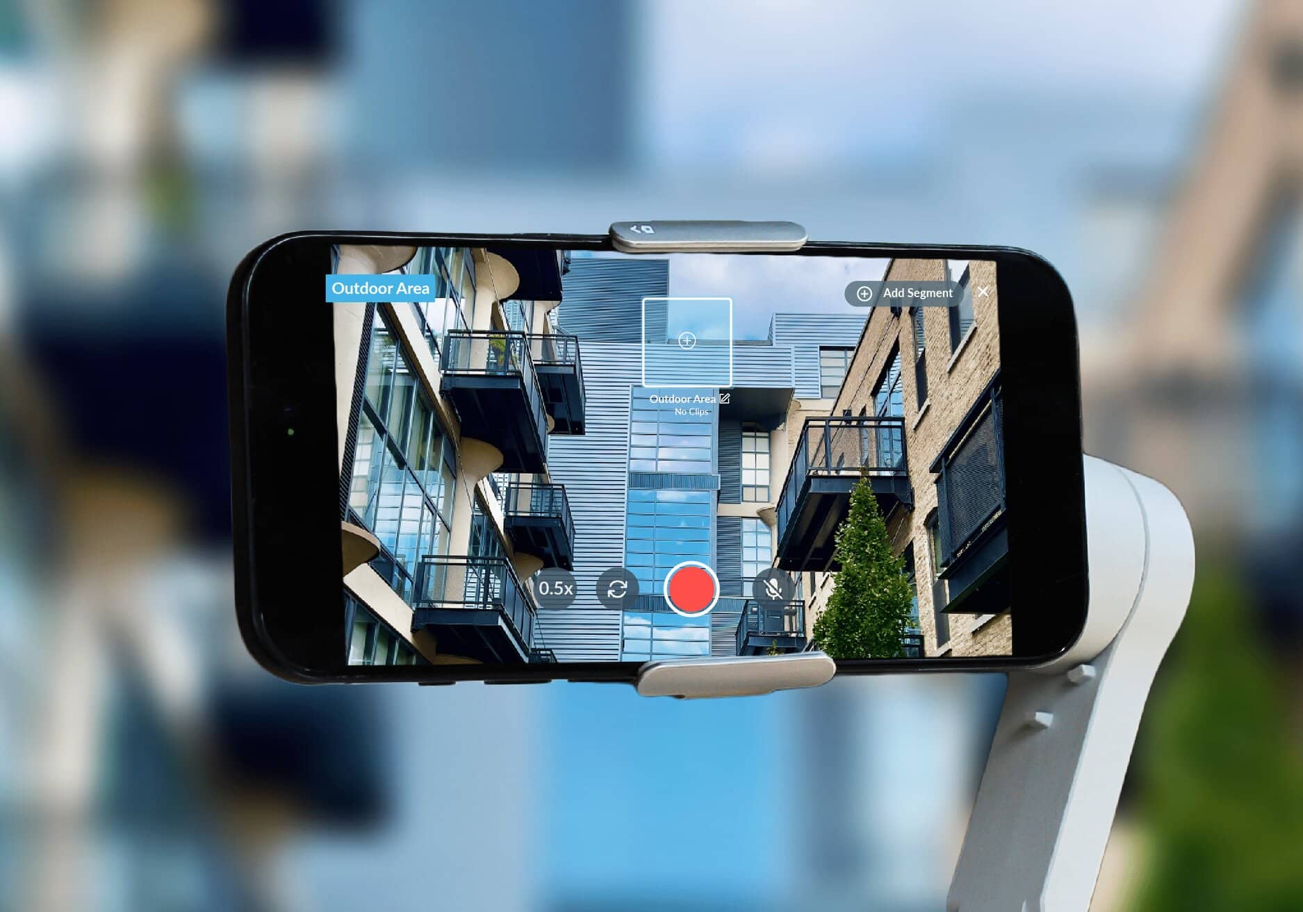 realync virtual leasing software filming outside apartment tour from iphone