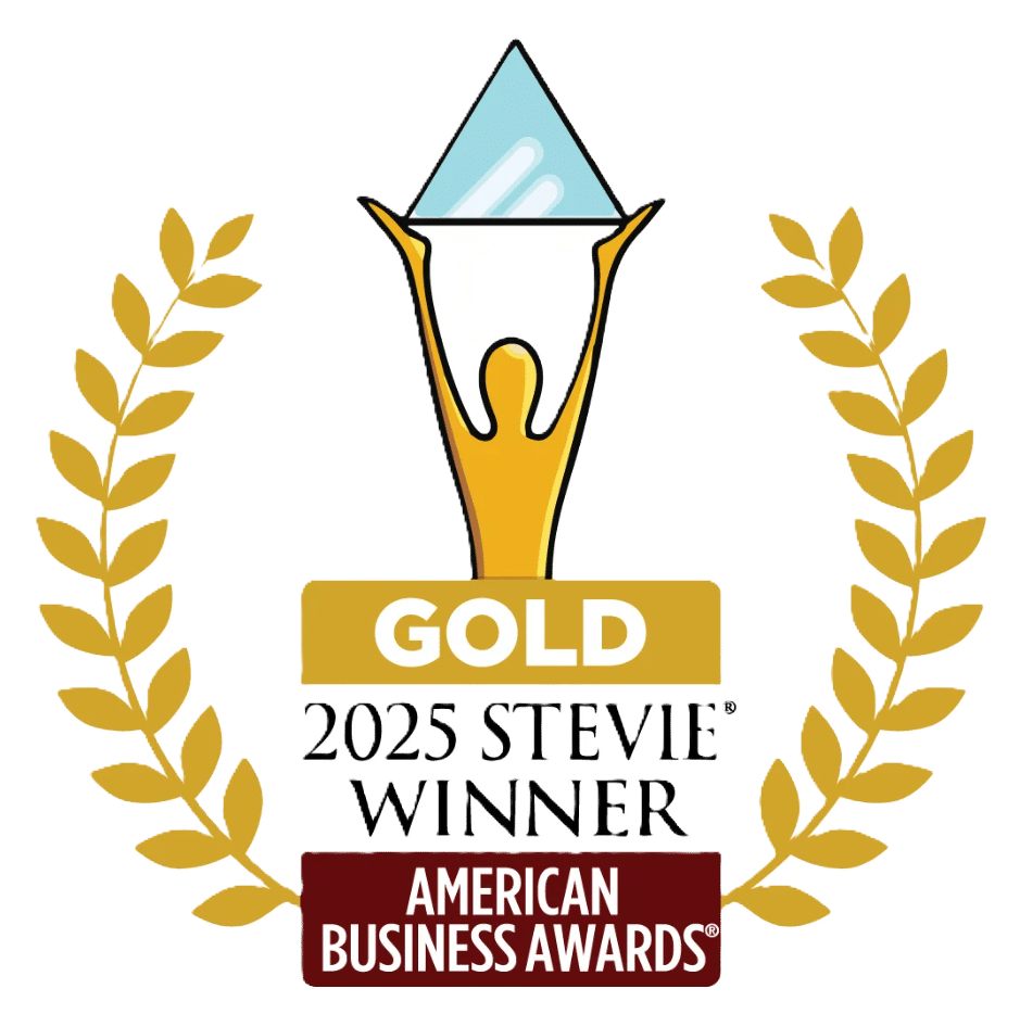 2025 gold stevie award winner logo, business-to-business product, realync by grace hill