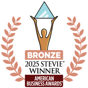 2025 bronze stevie award winner logo, grace hill technology