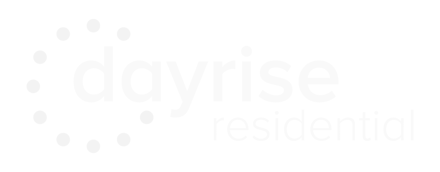 Dayrise Residential all-white logo