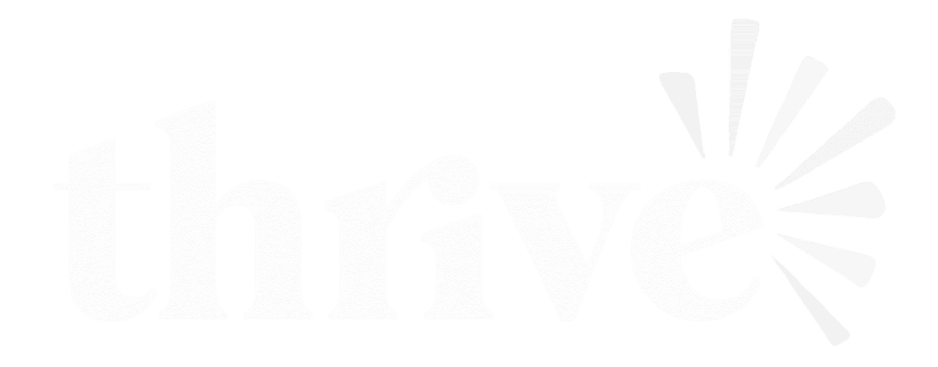thrive all white logo