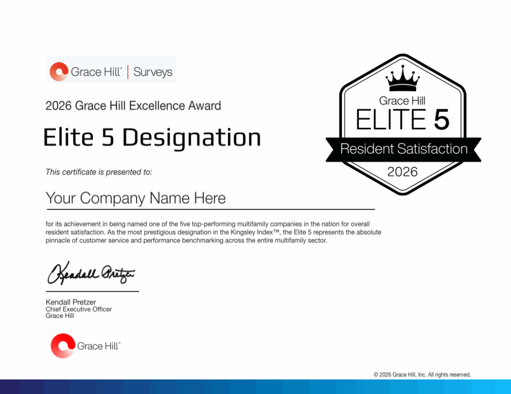 2026 grace hill excellence elite 5 award certification