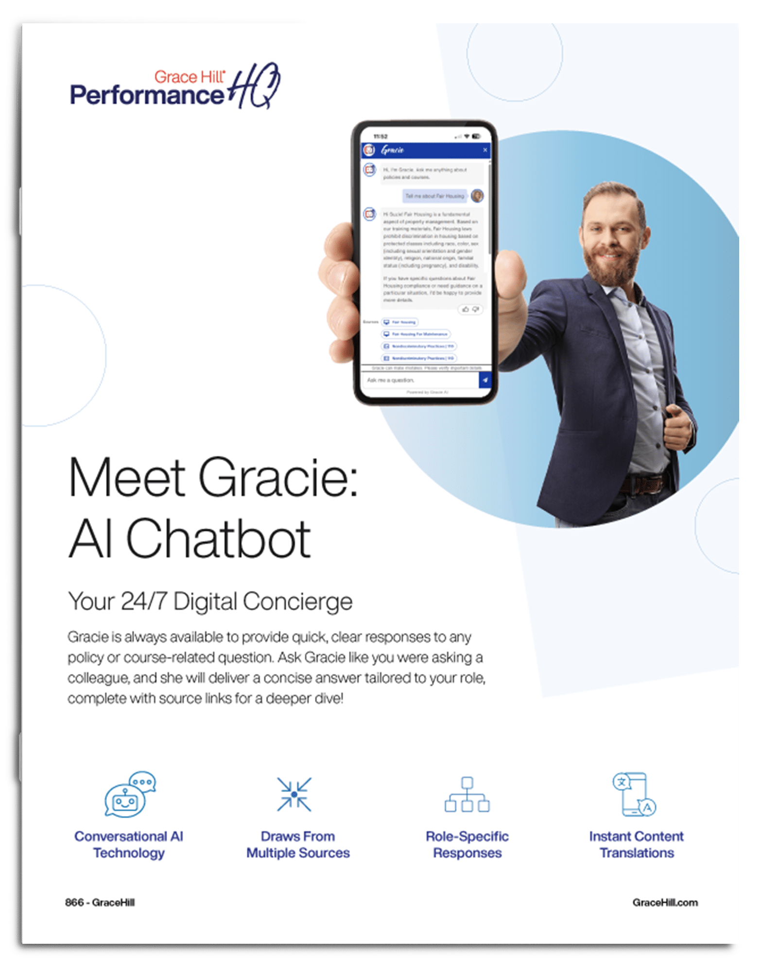 Grace Hill Gracie AI Chatbot Flyer thumbnail for multifamily teams