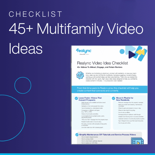 45+ multifamily video ideas checklist
