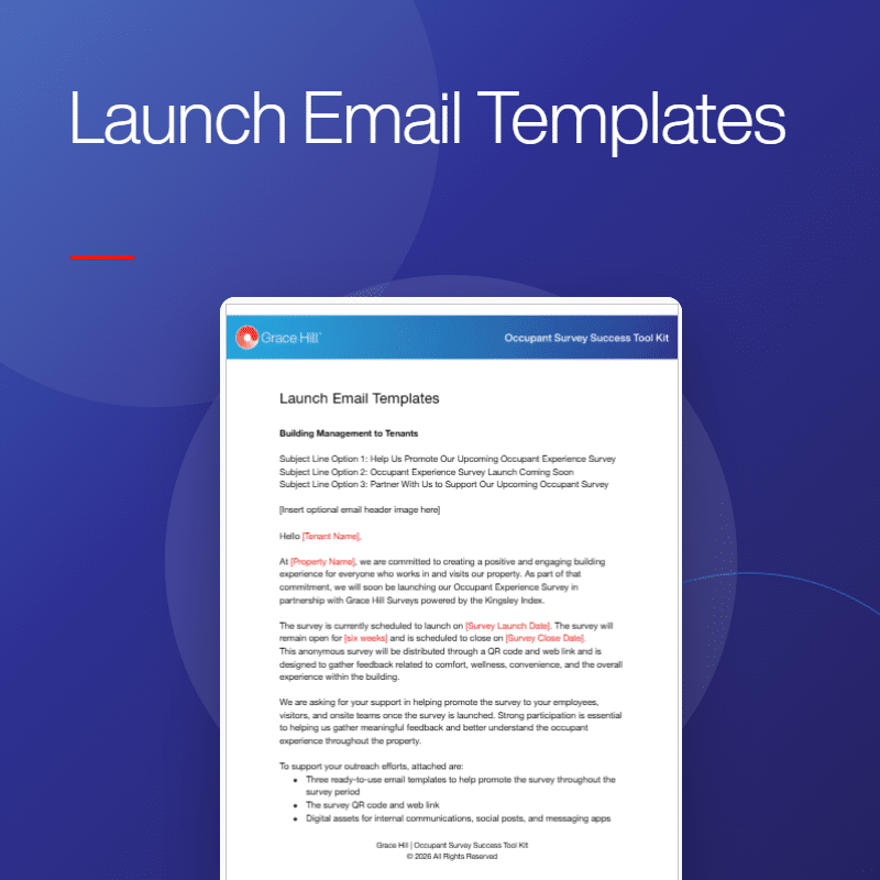 Occupant Survey Tool Kit Launch Email Template