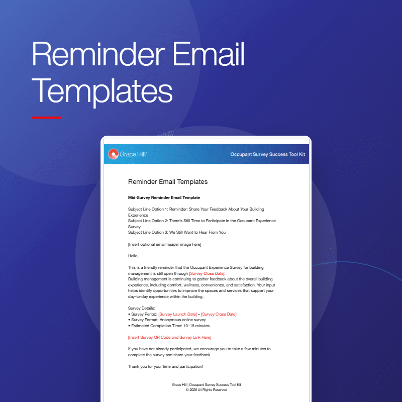 Occupant Survey Tool Kit Email Reminder Template