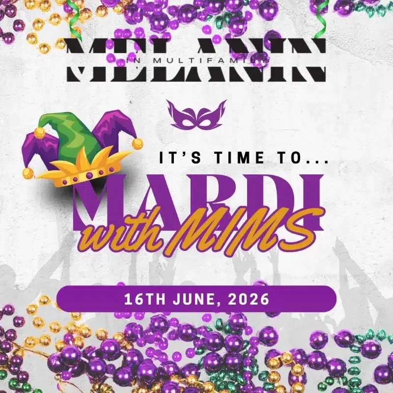 2026 Melanin In Mulitfamily Allies Mixer event invite
