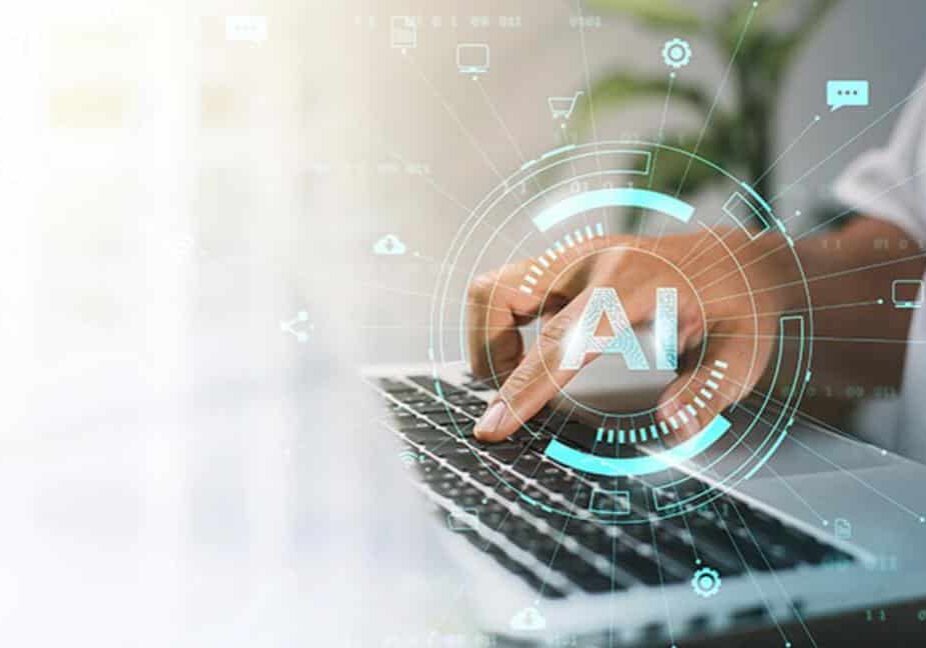 Business man using digital chatbot application Artificial Intelligence (AI).