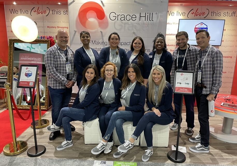 Group photo of Grace Hill employees attending the 2023 Apartmentalize Conference.