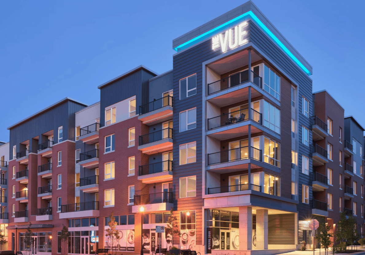 Outside vide of The Vue property owned by JVM Reality