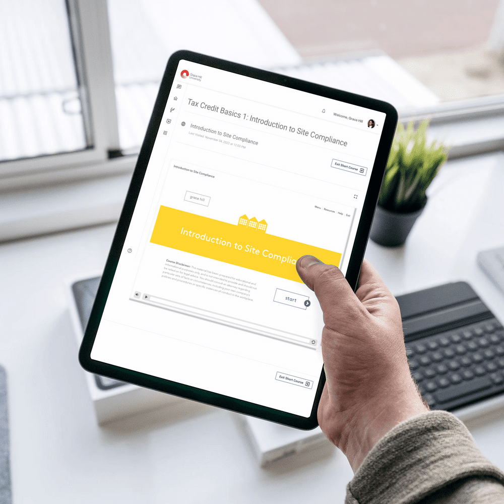 Vision Tax Credit course on tablet